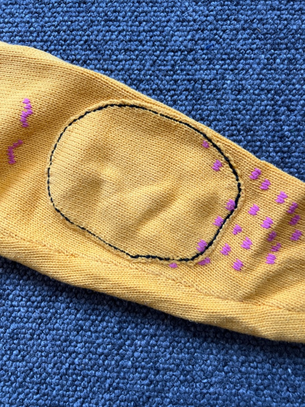 Yellow Button-Front Cardigan with Pink Contrast Trim - Picture 5 of 7